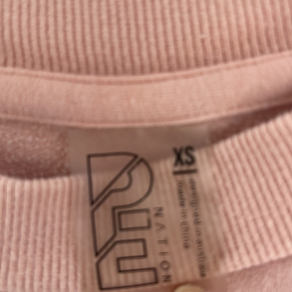 P.E NATION OversiyCrew Neck Long Sleeve Pink Sweatshirt XS - Picture 5 of 10